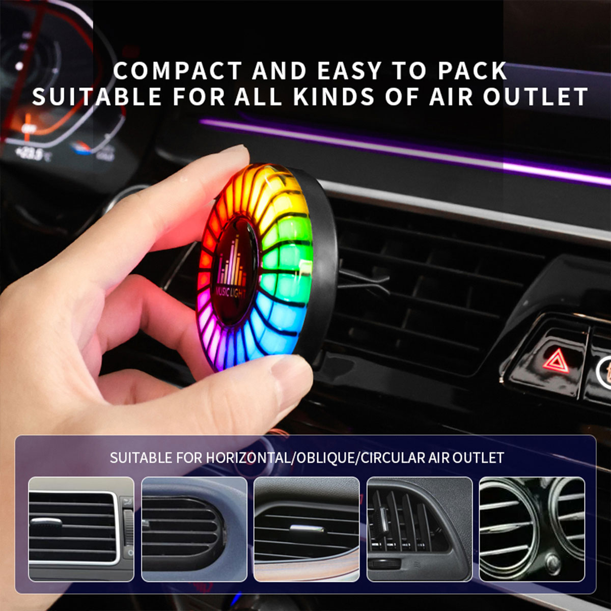 Car Music Rhythm Lamp Car Air  - Audio Music App review and price