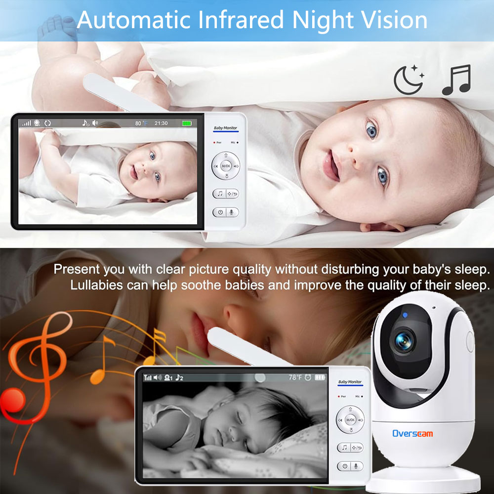 7.0 Inch Screen Baby Monitor 5 - Audio Detect Music review and price
