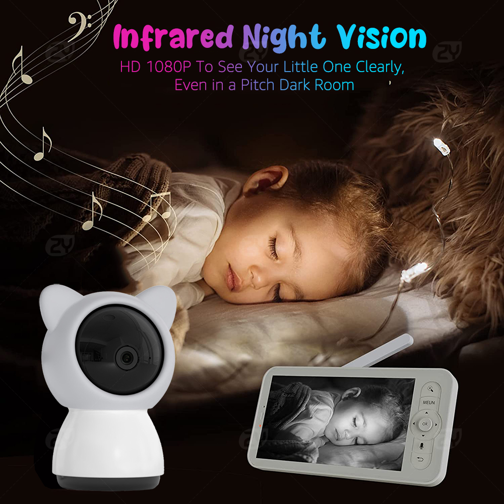 2K/3MP 5-inch Wireless Baby Mo - Audio Detect Music review and price