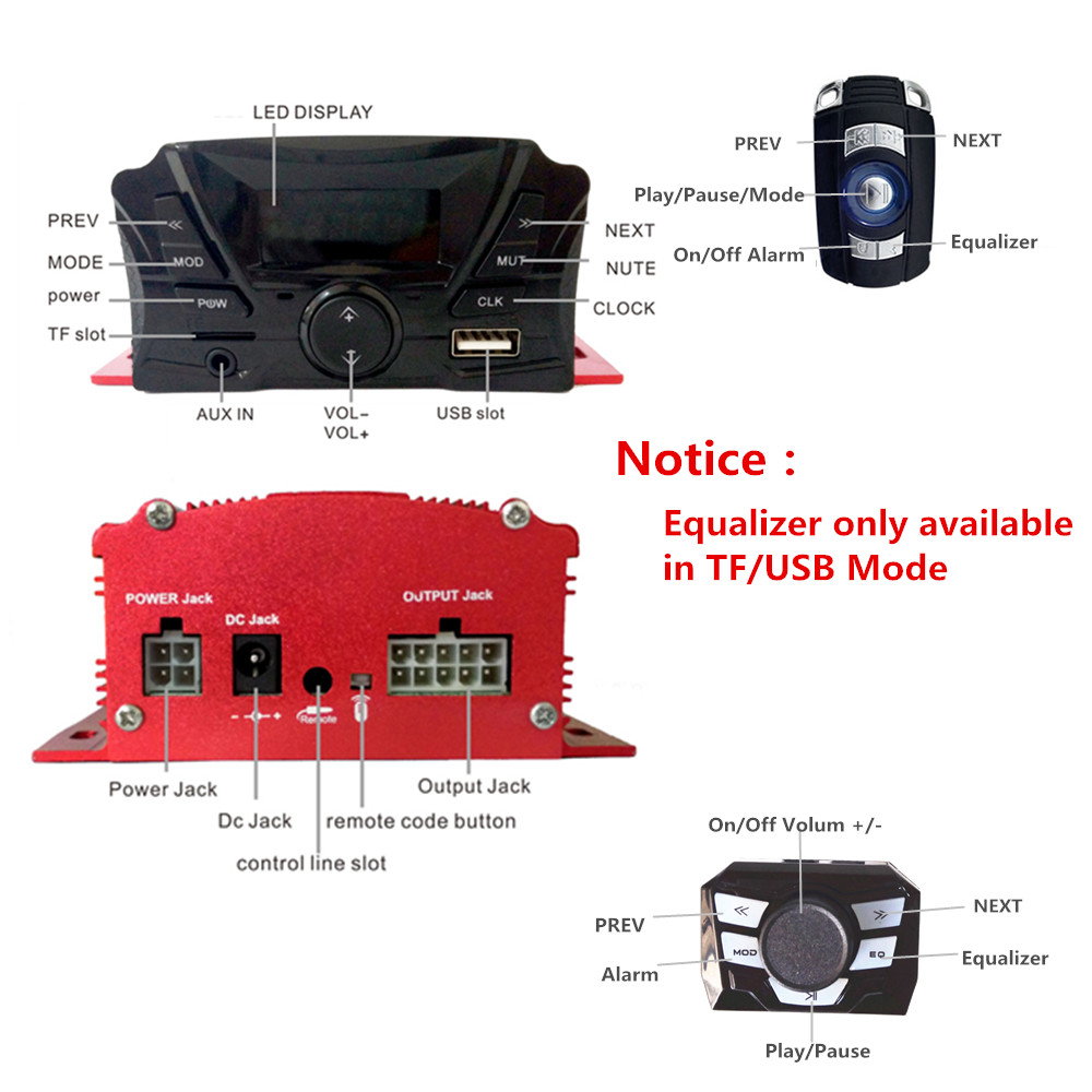 12V 4 Channel UTV ATV Golf Car - Audio Music Mp3 review and price