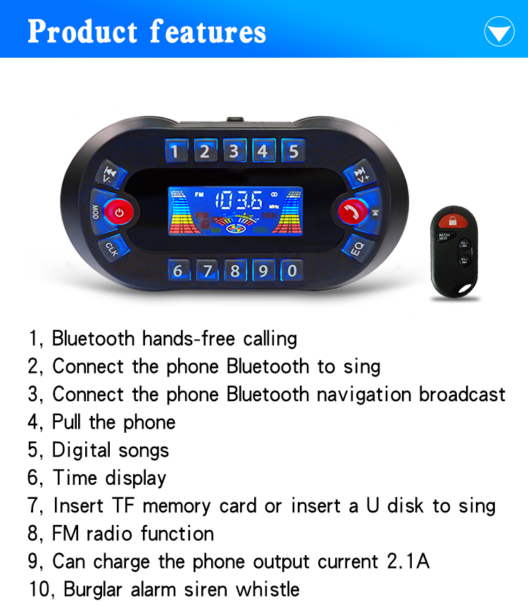 MT730 Motorcycle Bluetooth Spe - Audio Music App review and price