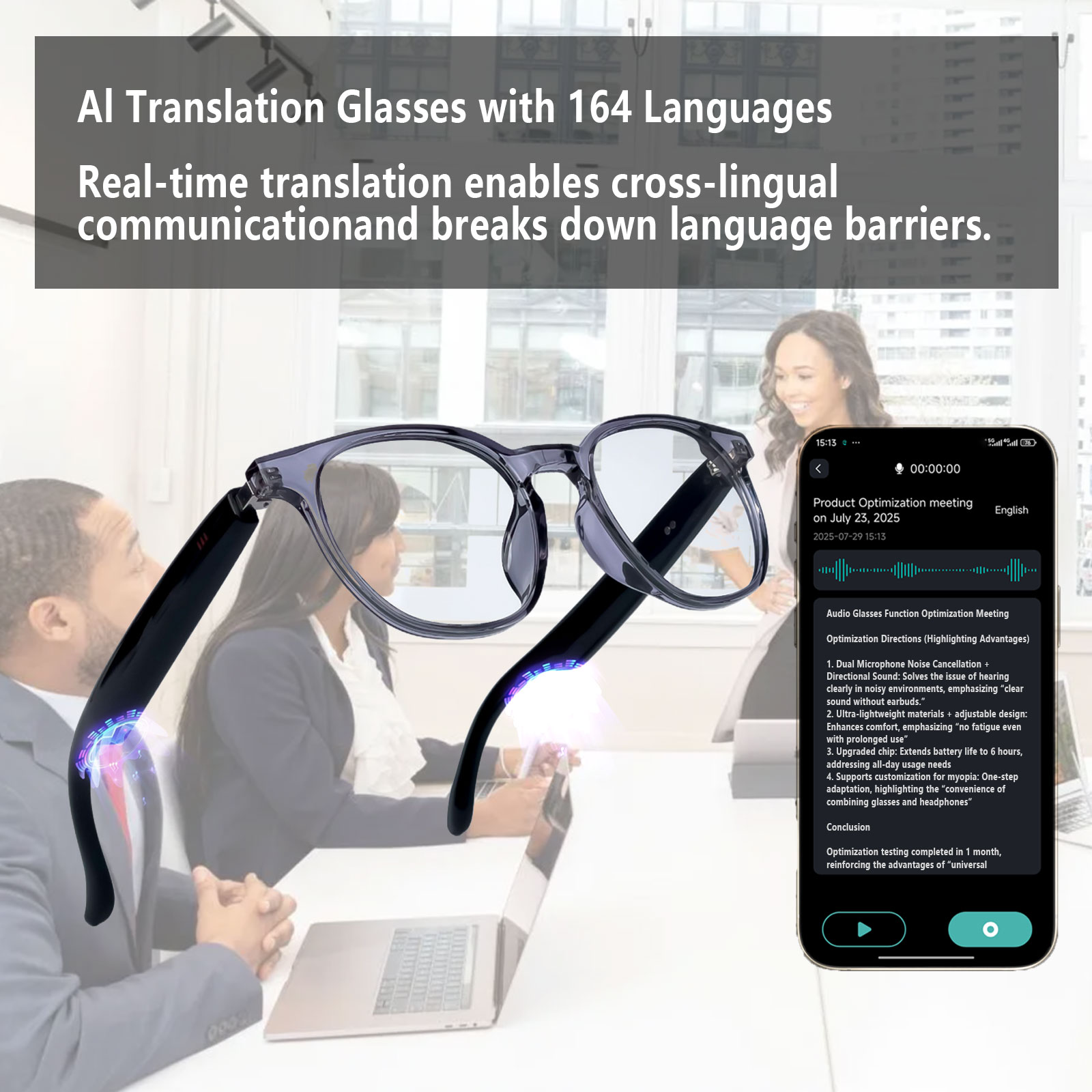 Smart Audio Glasses, Real-Time - Audio Music App review and price
