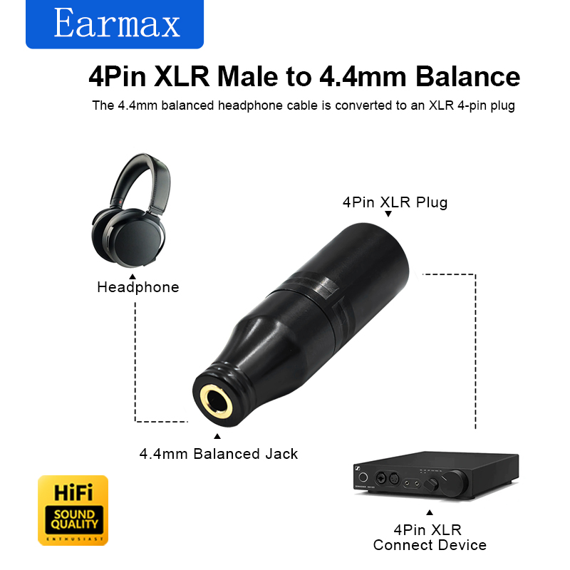 Xlr-4 Male to 4.4mm Female Ada - Audio Music App review and price