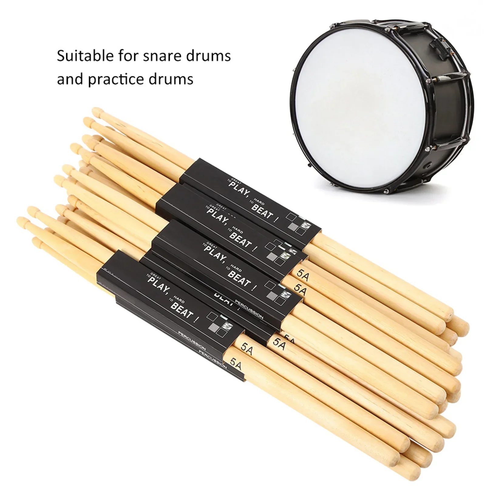 12Pairs Teardrop‑shaped Stick  - Drum Stick 5A review and price