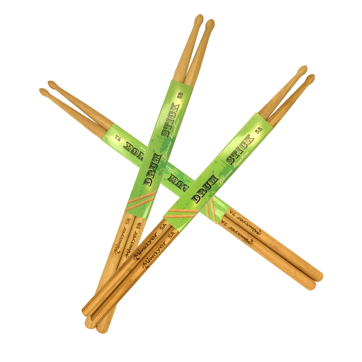 Miwayer 6 Inch Bamboo Drum Sti - Drum Stick 5A review and price