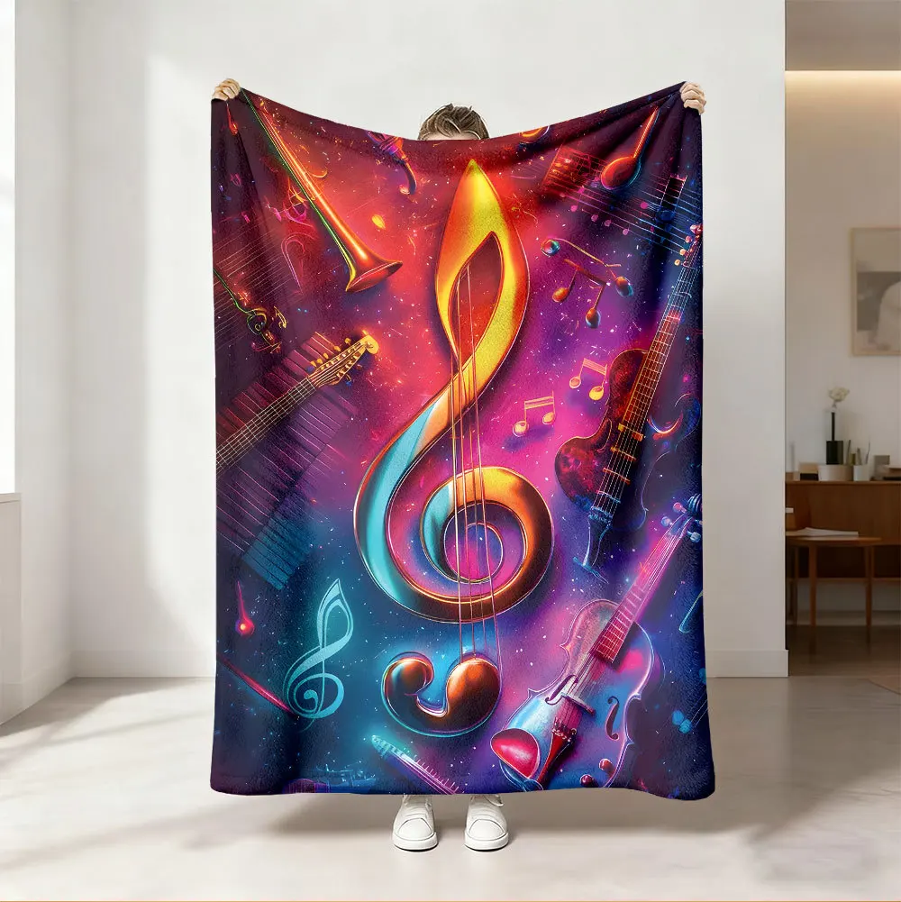 Throw Blanket Vibrant Neon Rai - Audio To Music Sheet review and price