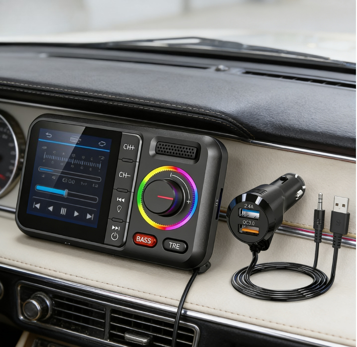 Wireless FM Transmitter with B - Audio Music App review and price