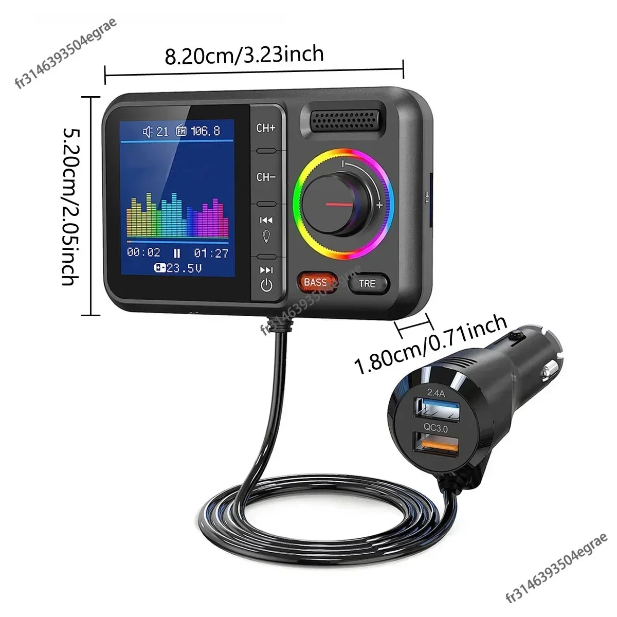 Wireless FM Transmitter with B - Audio Music App review and price