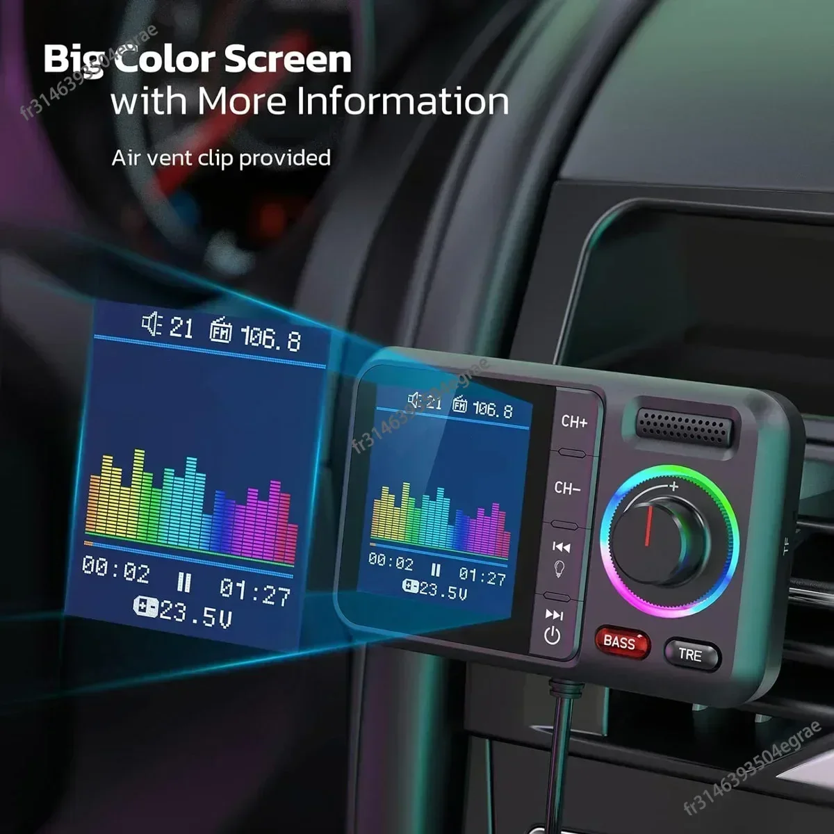 Wireless FM Transmitter with B - Audio Music App review and price